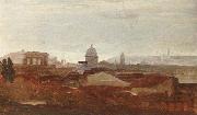 unknow artist a view overlooking a city,roman ruins and a cupola visible on the horizon china oil painting reproduction